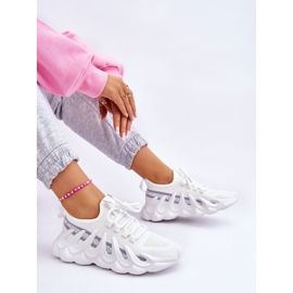PG1 Zapatillas De Mujer De Moda Con Calcetines Blancas Daxo blanco 7