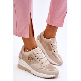 PG1 Zapatillas de cuña de moda Beige Jaliyah 4