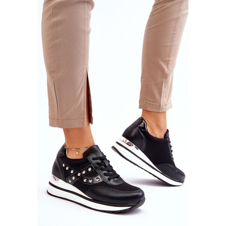 PG1 Zapatillas negras con tachuelas Adley negro 2