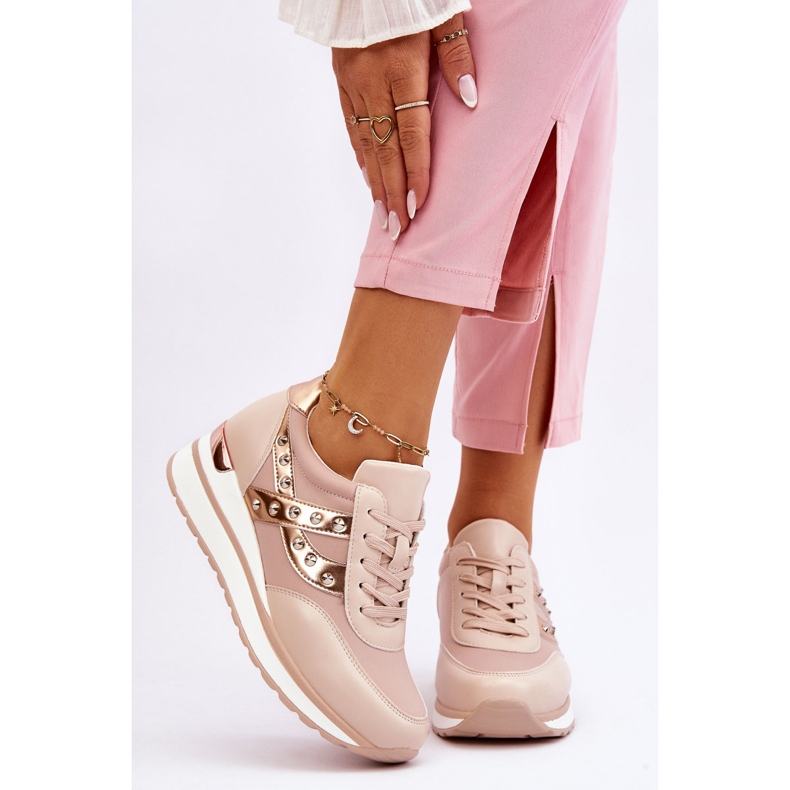 Zapatillas con tachuelas Adley nude beige 1