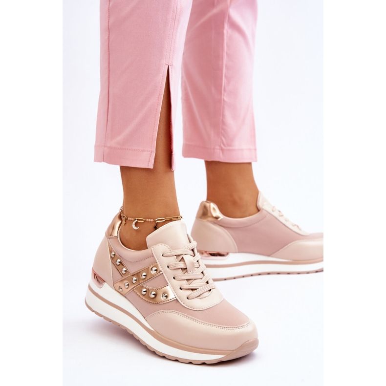 Zapatillas con tachuelas Adley nude beige 2