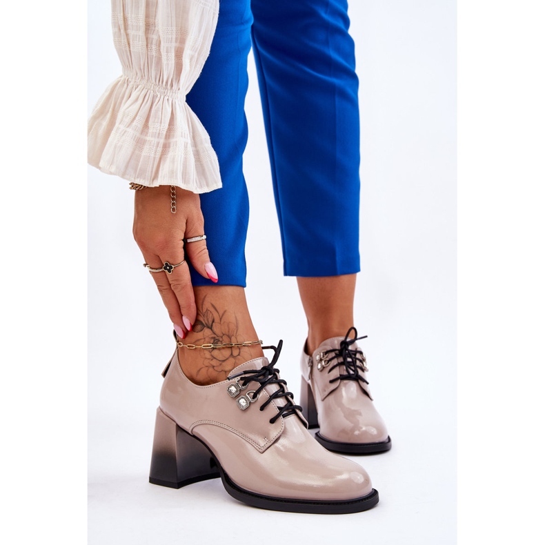 S.Barski Zapatos de tacón alto de color beige claro a la moda Darren 1 S.Barski Zapatos de tacón alto de color beige claro a la moda Darren 1