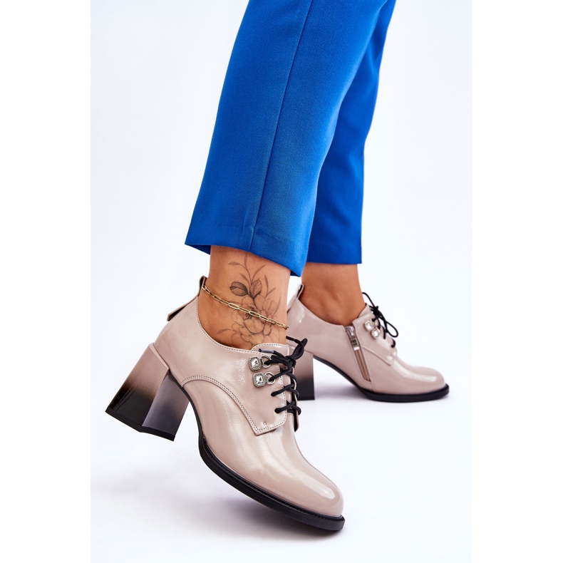 S.Barski Zapatos de tacón alto de color beige claro a la moda Darren 2 S.Barski Zapatos de tacón alto de color beige claro a la moda Darren 2