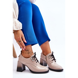 S.Barski Zapatos de tacón alto de color beige claro a la moda Darren 7