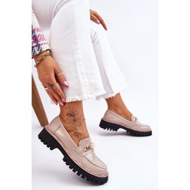 S.Barski Mocasín Lacado Plataforma Ronin Beige 6