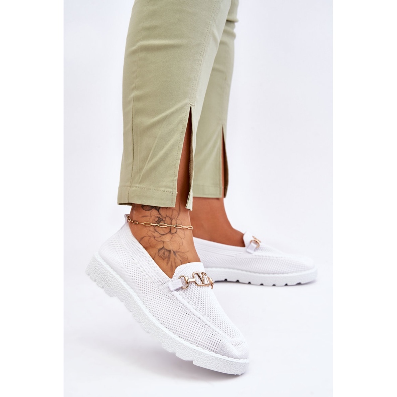 Alena Mujer Slip-On Sneakers Con Adorno Blanco 2