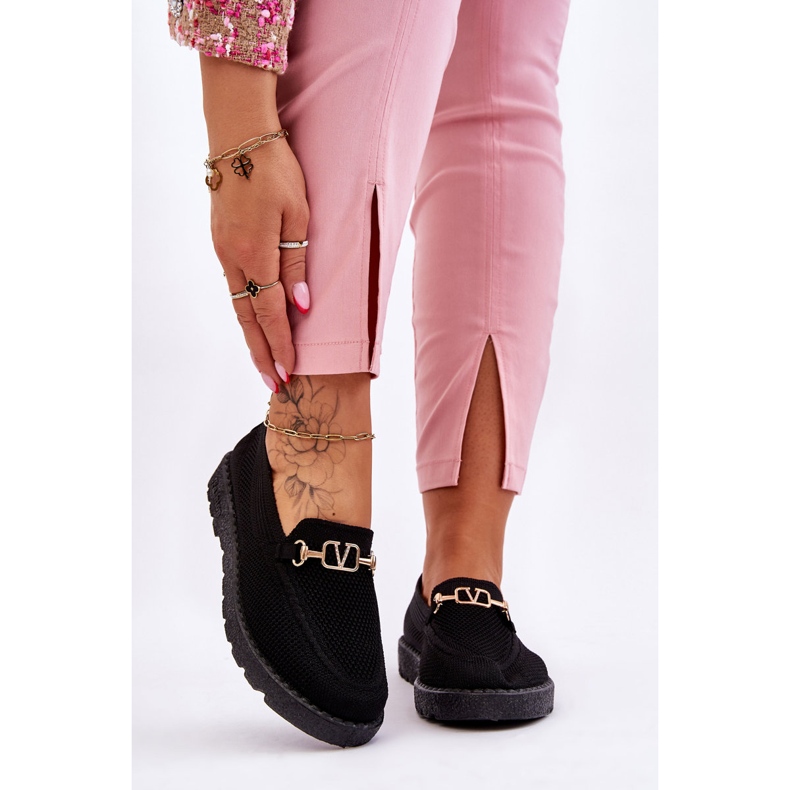 Zapatillas De Mujer Sin Cordones Con Adornos Black Alena negro 1 Zapatillas De Mujer Sin Cordones Con Adornos Black Alena negro 1