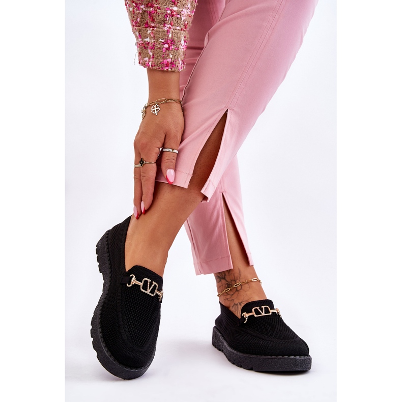 Zapatillas De Mujer Sin Cordones Con Adornos Black Alena negro 2 Zapatillas De Mujer Sin Cordones Con Adornos Black Alena negro 2