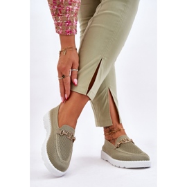 Zapatillas De Mujer Sin Cordones Con Adornos Verde Alena 1 Zapatillas De Mujer Sin Cordones Con Adornos Verde Alena 1