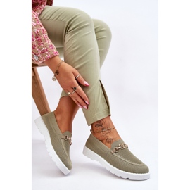 Zapatillas De Mujer Sin Cordones Con Adornos Verde Alena 7