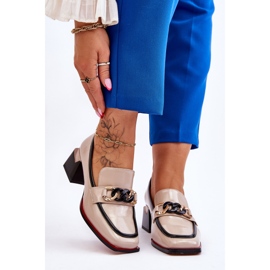 S.Barski Cómodos Zapatos De Tacón Bajo Beige Valenti negro 2