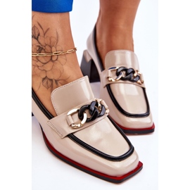 S.Barski Cómodos Zapatos De Tacón Bajo Beige Valenti negro 6