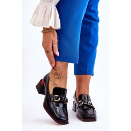 S.Barski Cómodos Zapatos De Tacón Bajo Negros Valenti 1