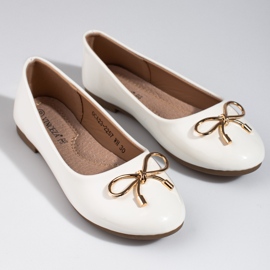 Vinceza Bailarinas de niña Shelovet lacadas en blanco 1