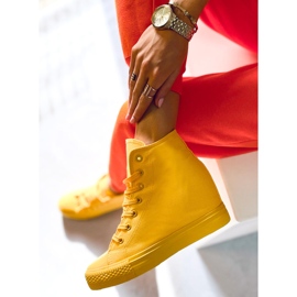 BM Parks zapatillas amarillas con cuña al tobillo amarillo 6