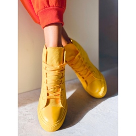 BM Parks zapatillas amarillas con cuña al tobillo amarillo 2