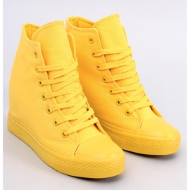 BM Parks zapatillas amarillas con cuña al tobillo amarillo 3