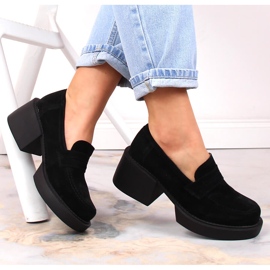 Mocasines mujer piel ante Filippo DP4685/23 negro 4