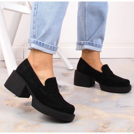 Mocasines mujer piel ante Filippo DP4685/23 negro 5