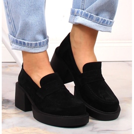 Mocasines mujer piel ante Filippo DP4685/23 negro 6