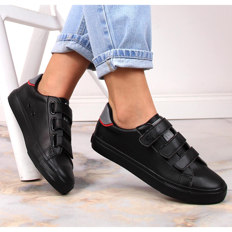 Big Star LL274A208 deportivas negras de piel ecológica con velcro negro 1