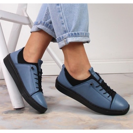 Slip-on mujer piel clara azul T.Sokolski W22-351 2
