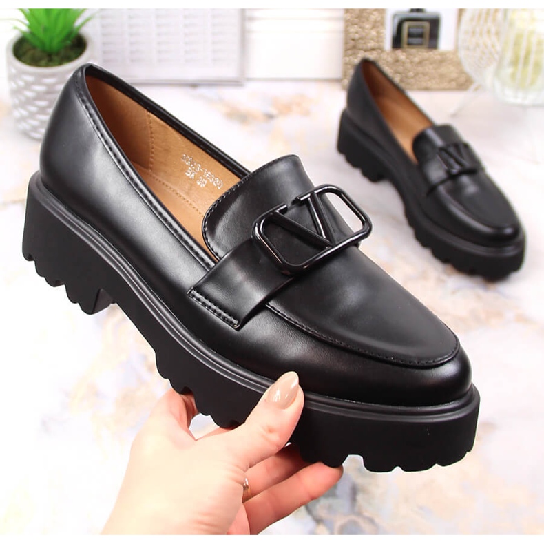 Zapatos mujer tacones y plataforma negros Vinceza 16380 1