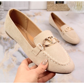 Mocasines mujer ante beige Vinceza 2227 2