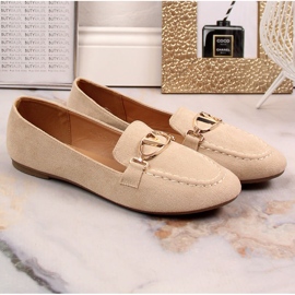 Mocasines mujer ante beige Vinceza 2227 3