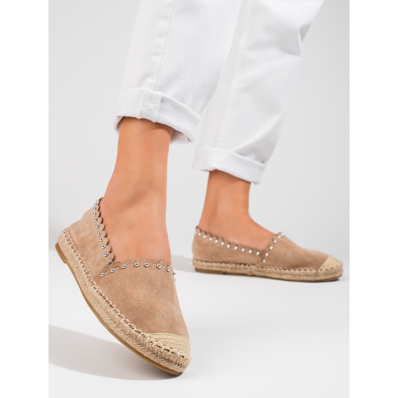 Alpargatas mujer Vinceza beige 1