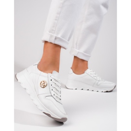 Deportivas de mujer Vinceza de piel en color blanco 1 Deportivas de mujer Vinceza de piel en color blanco 1