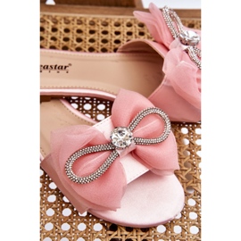 PS1 Pantuflas De Mujer Con Lazo Y Strass Rosa Jolene rosado 8