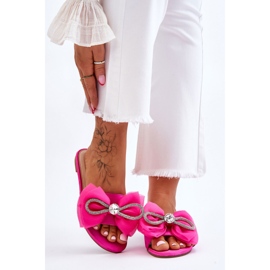 PS1 Pantuflas De Mujer Con Lazo Y Strass Fucsia Jolene rosado 1 PS1 Pantuflas De Mujer Con Lazo Y Strass Fucsia Jolene rosado 1