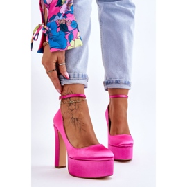 BM Bombas De Tacón Alto De Moda Fucsia Hayden rosado 1
