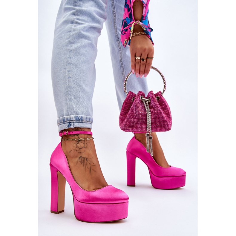 BM Bombas De Tacón Alto De Moda Fucsia Hayden rosado 2