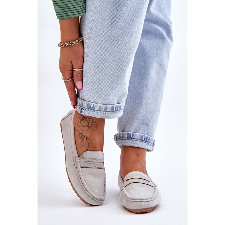 FC3 Mocasines Clásicos Mujer Ante Gris Ivana 1