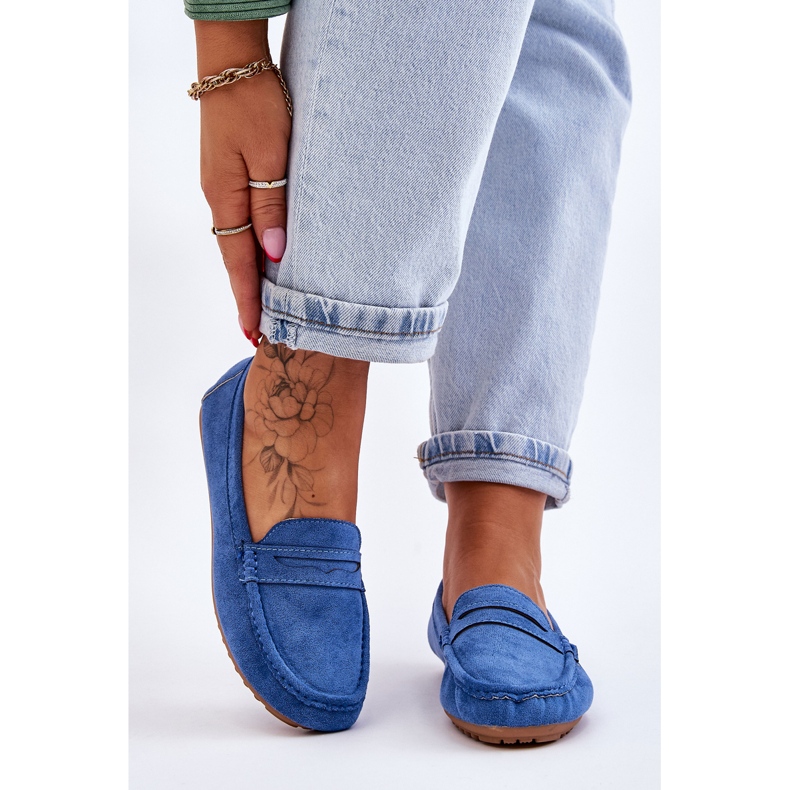 FC3 Mocasines Clásicos Mujer Ante Azul Ivana 1