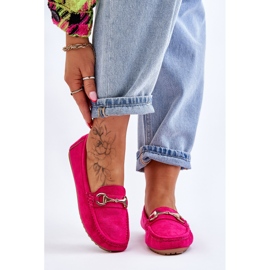 FC3 Mocasines Clásicos De Ante Con Adorno Arla Fucsia rosado 1