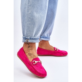 FC3 Mocasines Clásicos De Ante Con Adorno Arla Fucsia rosa 2