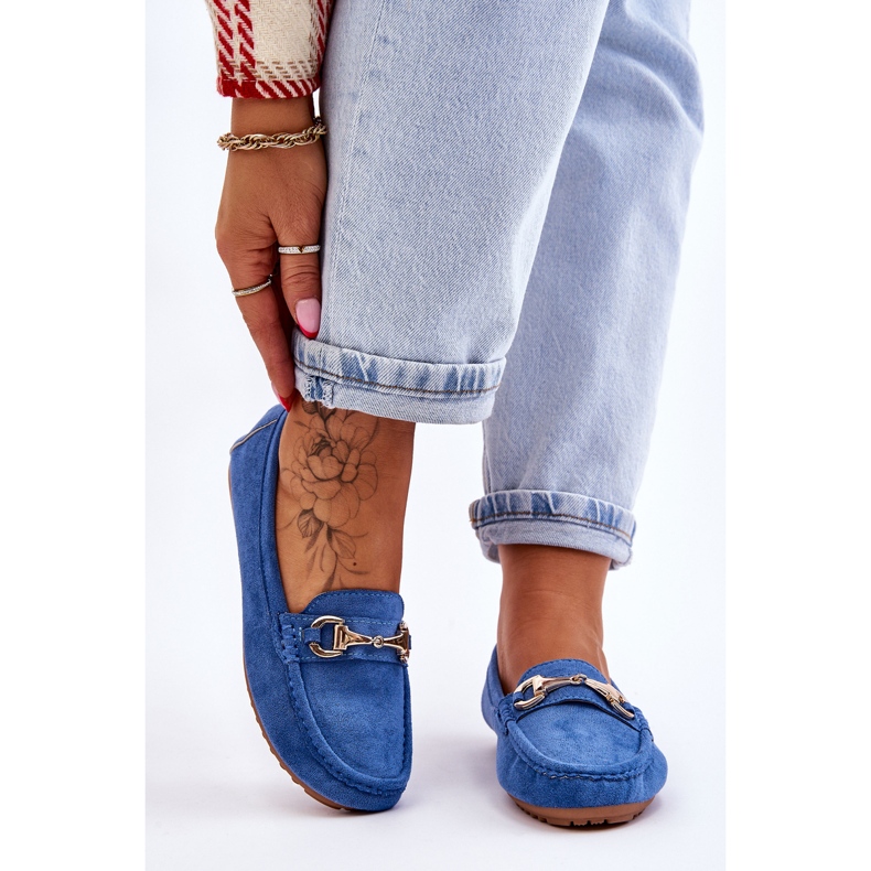 FC3 Mocasines clásicos de ante con adornos azules Arla 1