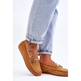 Mocasines clásicos de ante con adorno camel Arla marrón 5