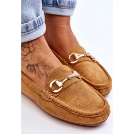 Mocasines clásicos de ante con adorno camel Arla marrón 3