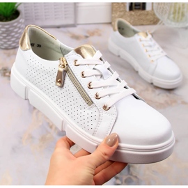 Zapatos mujer en piel con plataforma blanco Filippo DP4528/23 5