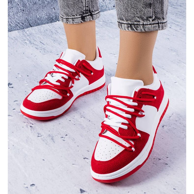 PA1 Deportivas rojas en mezcla de materiales de Hila blanco 1 PA1 Deportivas rojas en mezcla de materiales de Hila blanco 1