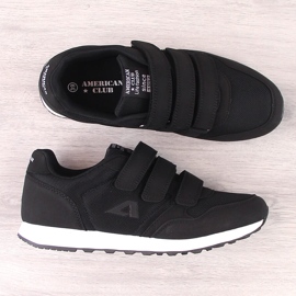 Deportivas de hombre American Club 146/23 negras con velcro negro 3