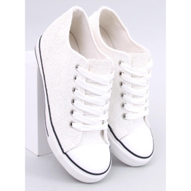 PA1 Deportivas cuña Glitter Blanco Mármol 3