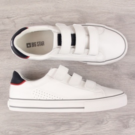 Deportivas de hombre fabricadas en ecopiel con velcro blanco Big Star LL174632 3