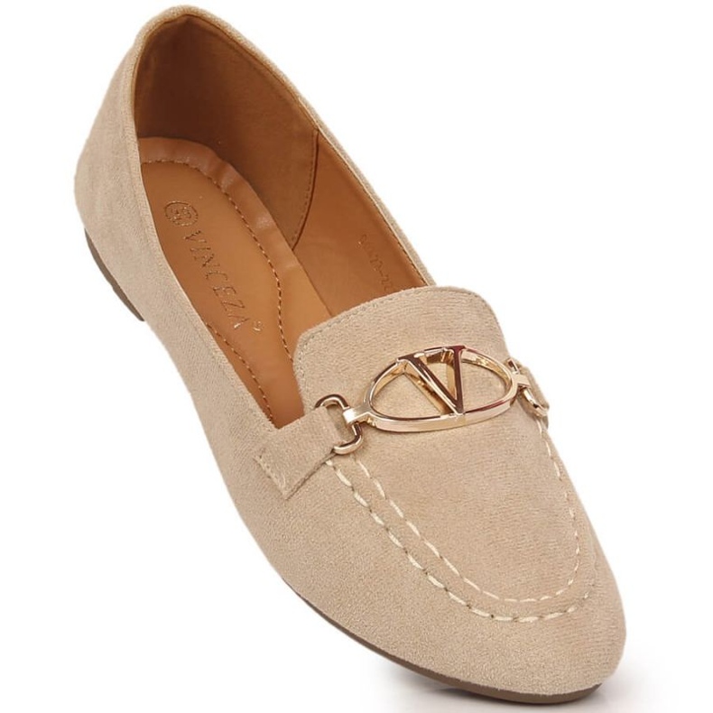 Vinceza zapatos mocasines de ante W 2227 JAN185B beige 1