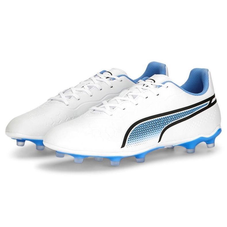 Puma King Match FG/AG M 107257 01 zapatos de fútbol blanco blanco 1