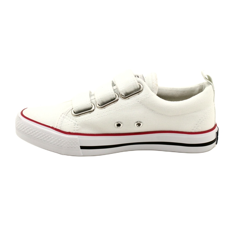 Zapatillas deportivas con velcro para niños American Club LH63/22, blanco 3